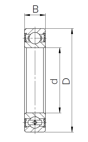 Подшипник шариковый 180607 (62307-2RS) 35×80×31 мм, фото 2