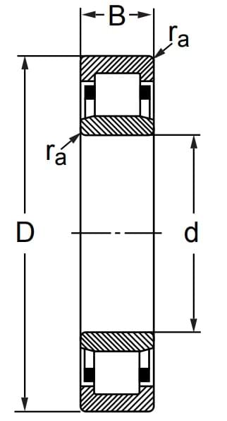Подшипник роликовый цилиндрический NUB 209 E/C3 45×85×19 мм, фото 2